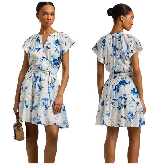 Lauren Ralph Lauren Voile Floral Dress NWT - Picture 1 of 3